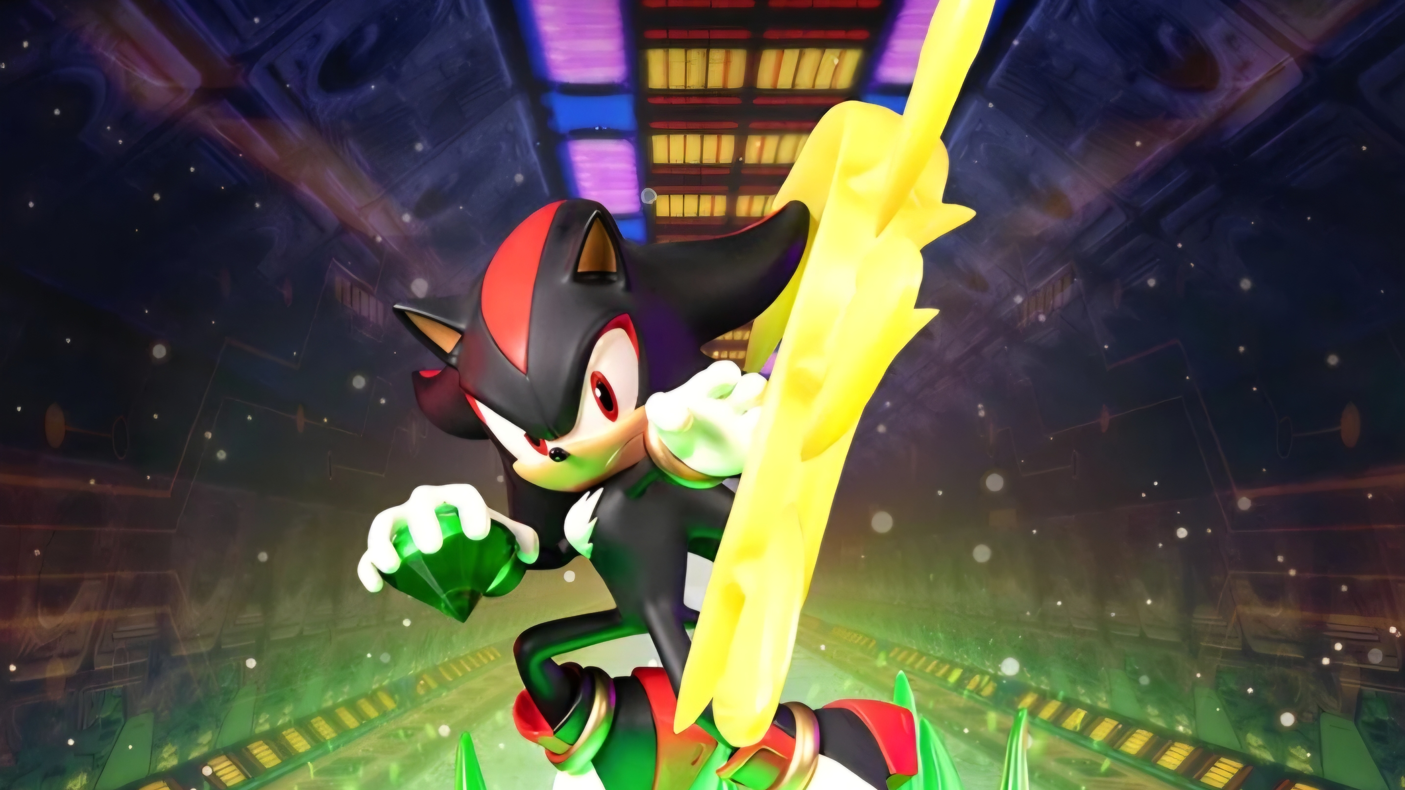 First 4 figure - Sonic the hedgehog - shadow the hedgehog : chaos control ( exclusive esition ) 