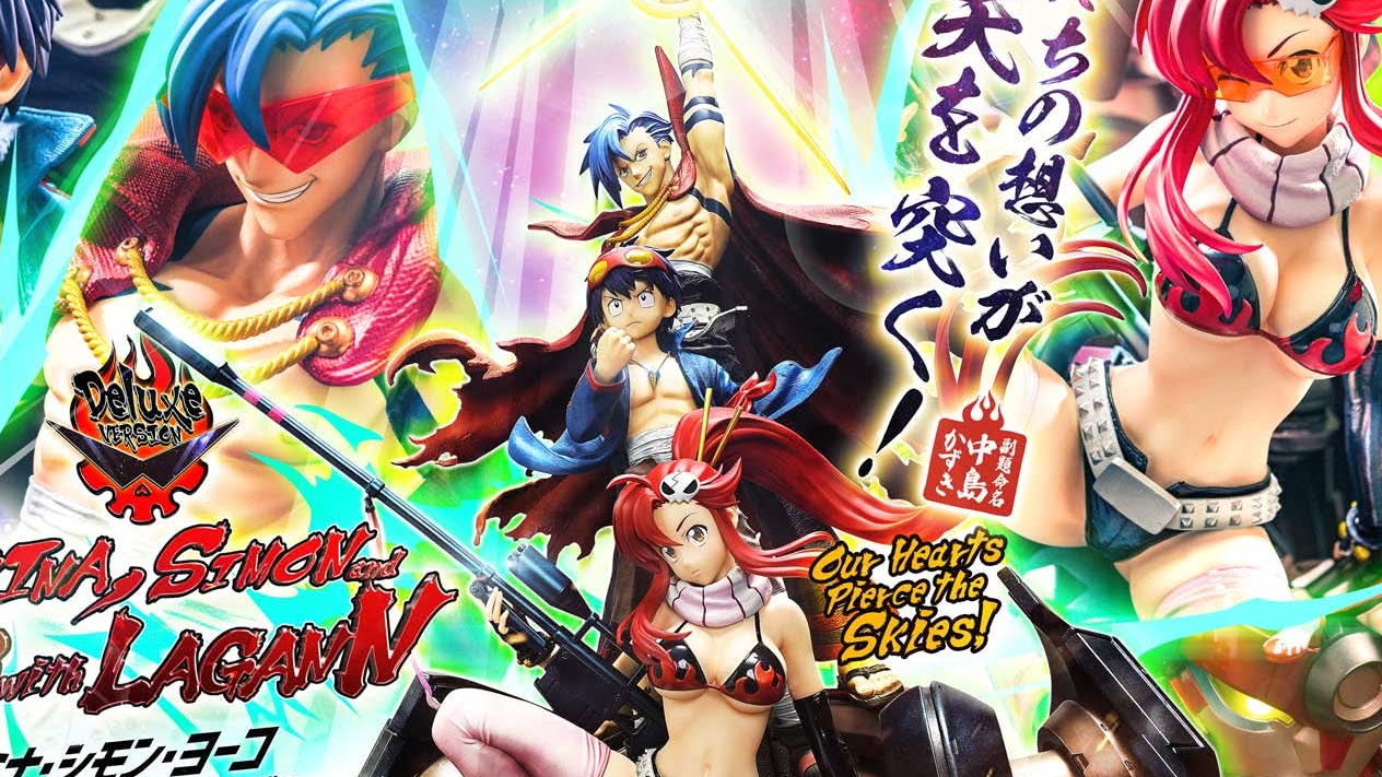 Prime 1 Studio - Kamina, Simon & Yoko avec Lagann "Nos cœurs percent les cieux!" - Deluxe Bonus Version