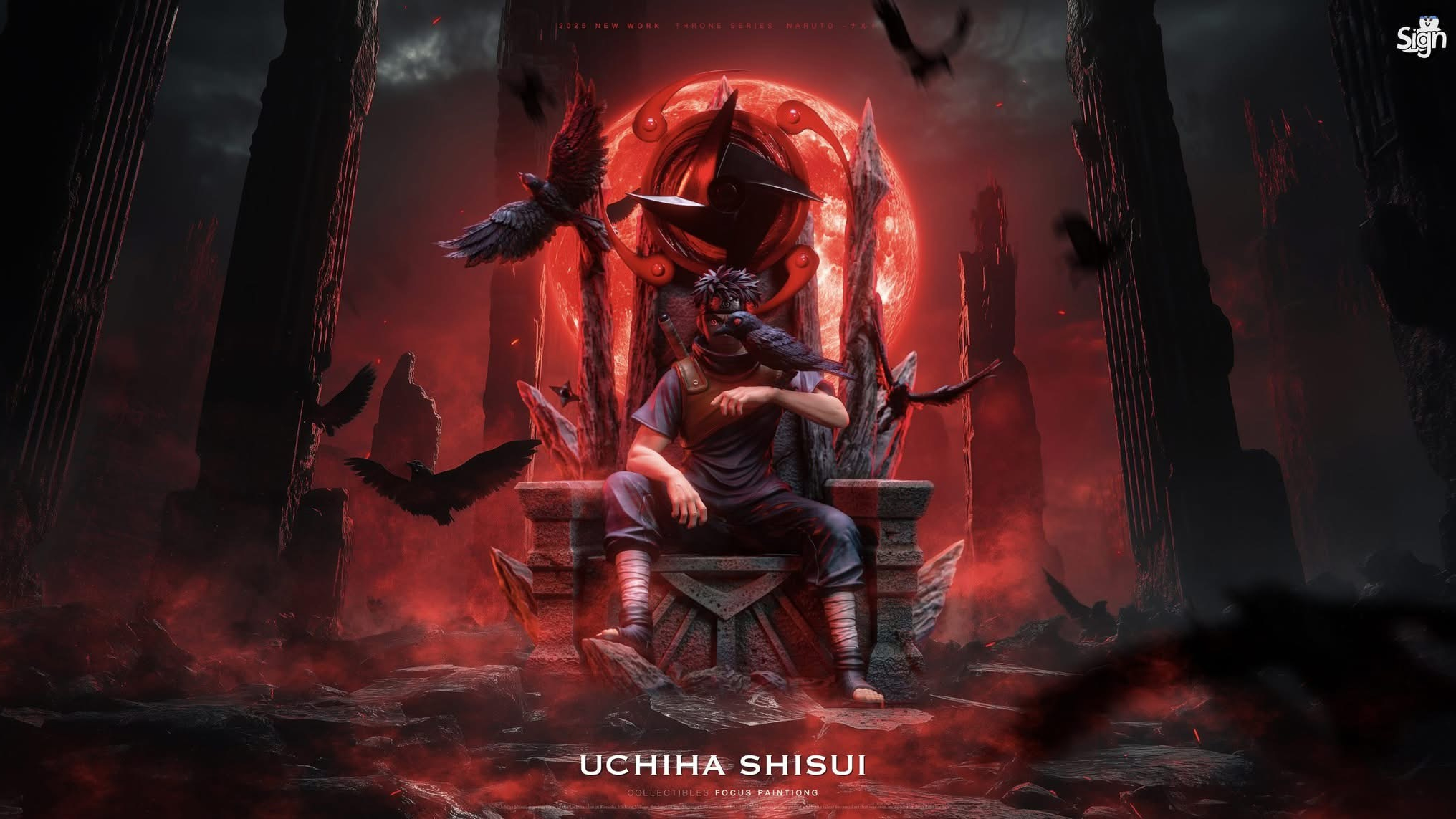 Sign studio - Shisui Uchiha Sur Throne