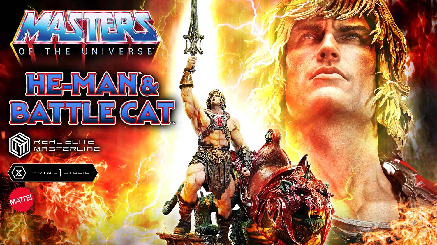 Prime 1 Studio - He-Man & Battle Cat - real elite masterline (ultimate bonus version)