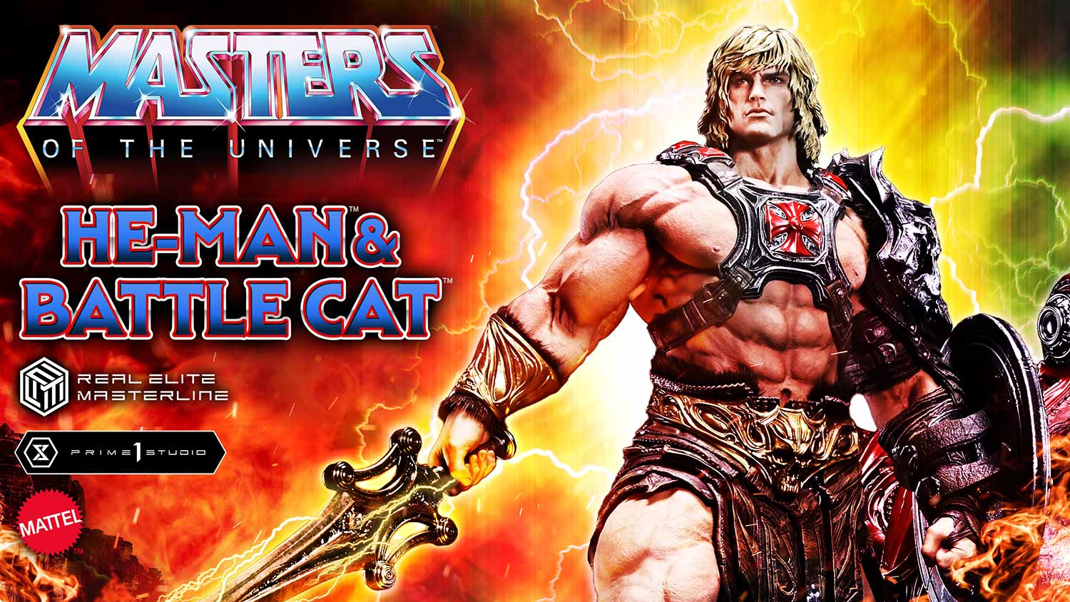 Prime 1 Studio - He-Man & Battle Cat - real elite masterline (regular version)