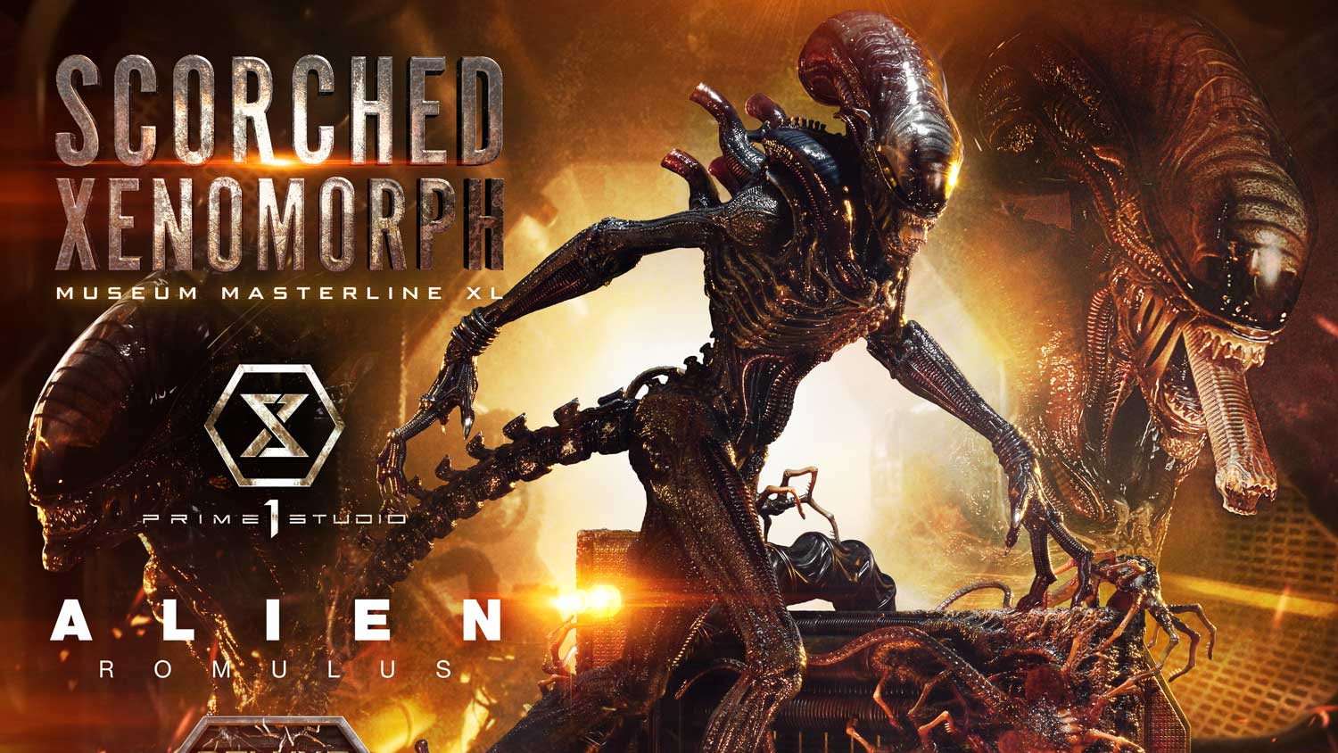 Prime 1 Studio - Scorched Xenomorph (Version Deluxe Bonus) - Museum Masterline
