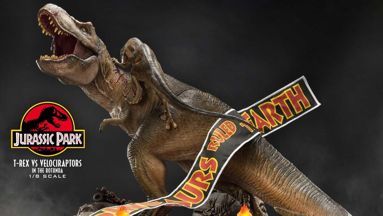 Prime 1 Studio - T-REX VS Velociraptors in the Rotunda (bonus version)