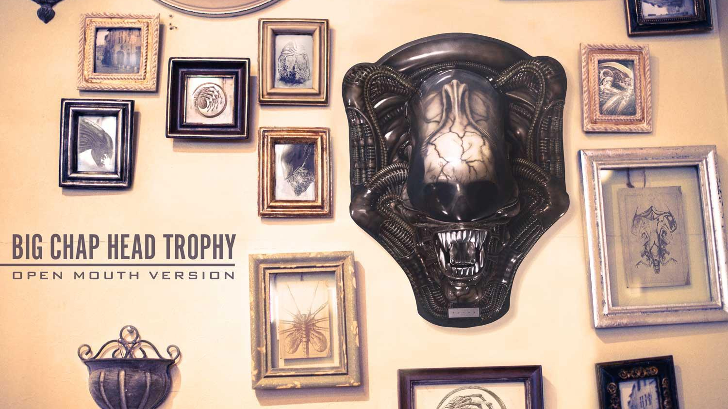 Prime 1 Studio - Alien Big Chap Head Trophy (Version Open Mouth) - 3D Wall Art
