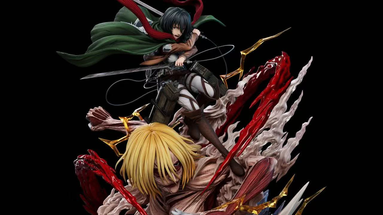 WAWA Studio - Mikasa Ackerman VS Le Titan Féminin (Version Bouche Ouverte)