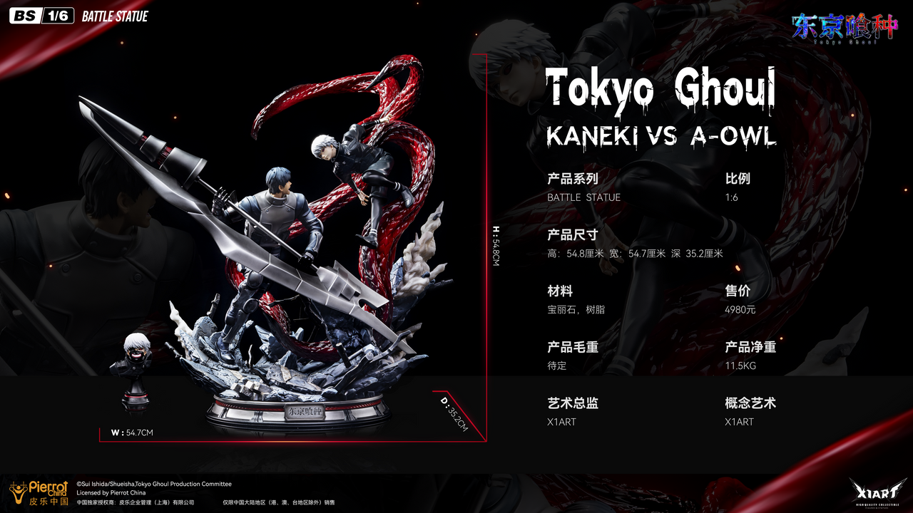 X1ART studio - Kaneki ken vs amon kotaro