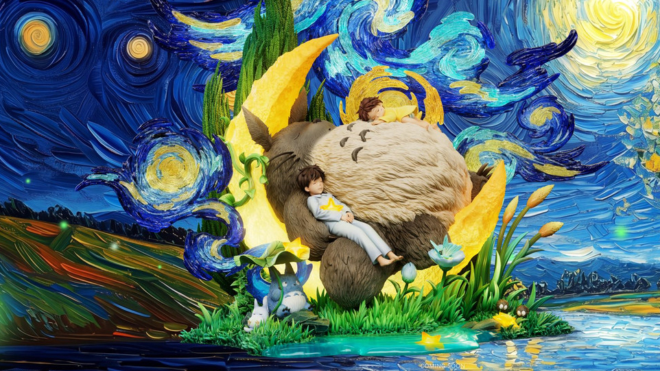 Raven studio - Totoro Under the Starry Sky